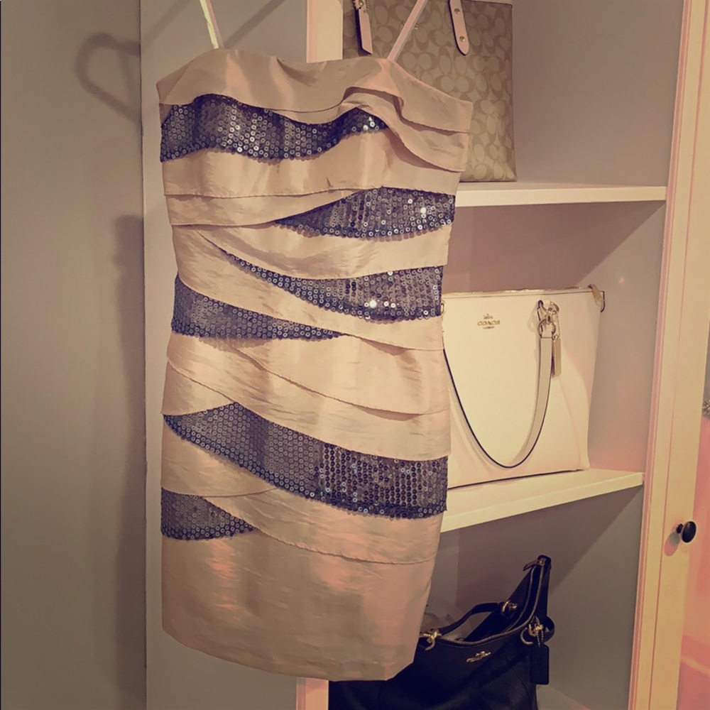 Strapless mini dress